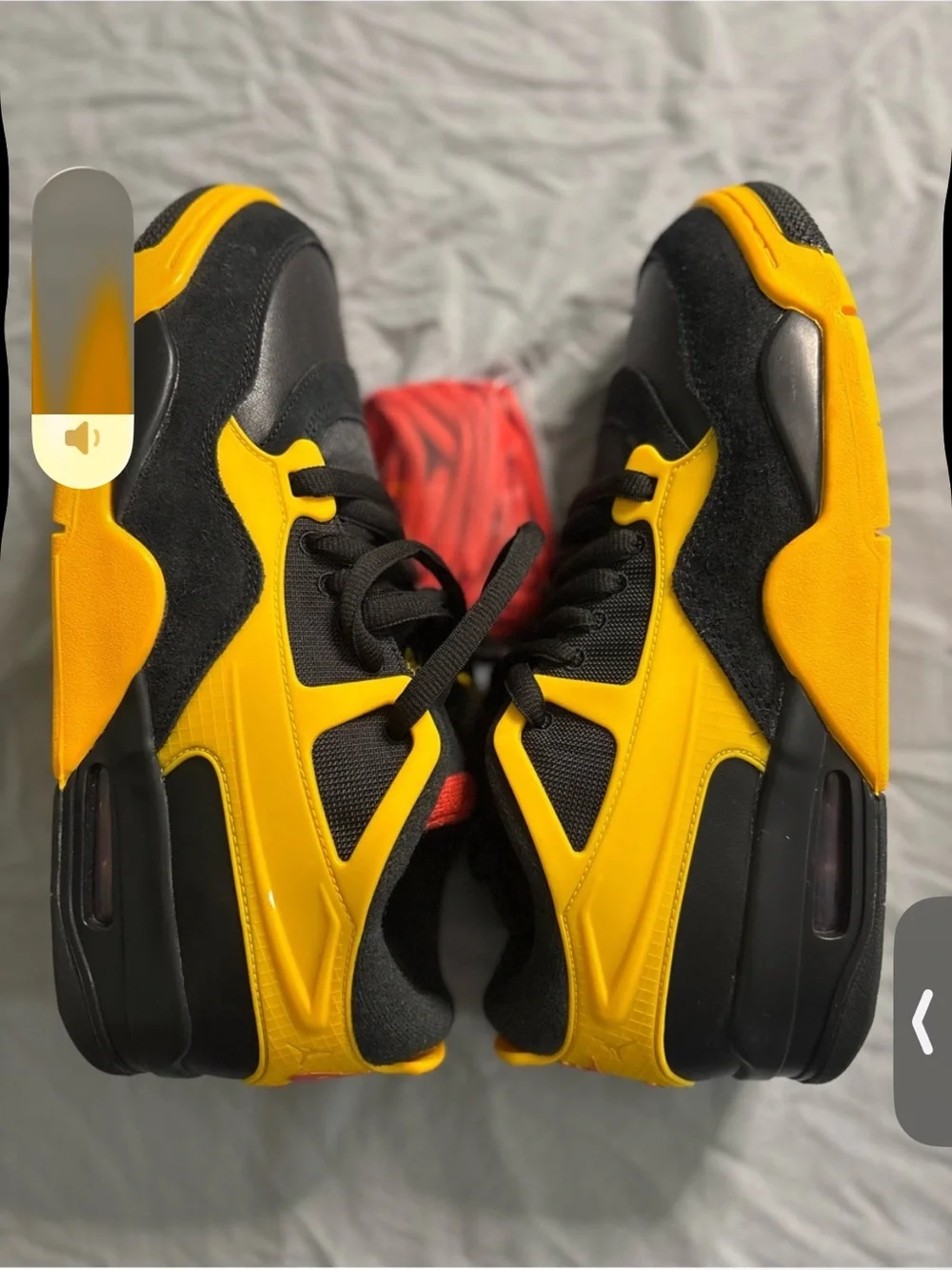 Jordan Men's Black and Yellow Low-Top Sneakers